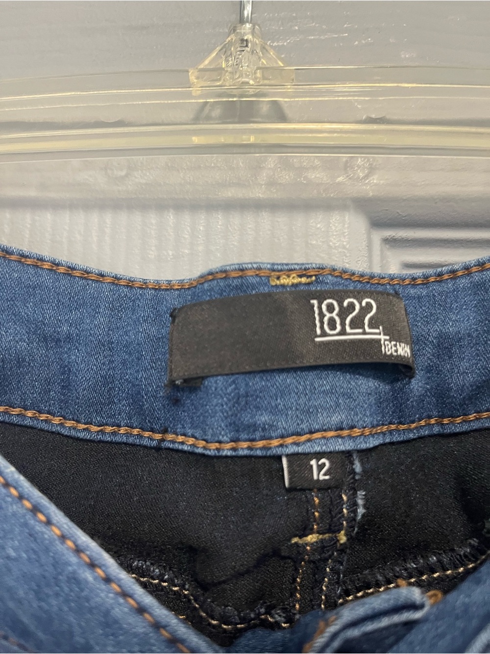 1822 Denim Skinny Jeans in Medium Blue Wash - Picture 2 of 3